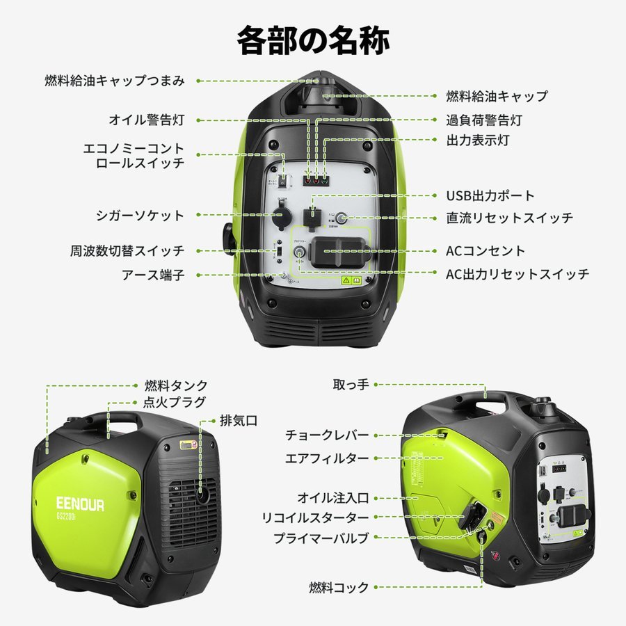 EENOUR インバーター発電機 – EENOUR｜インバーター発電機（無鉛