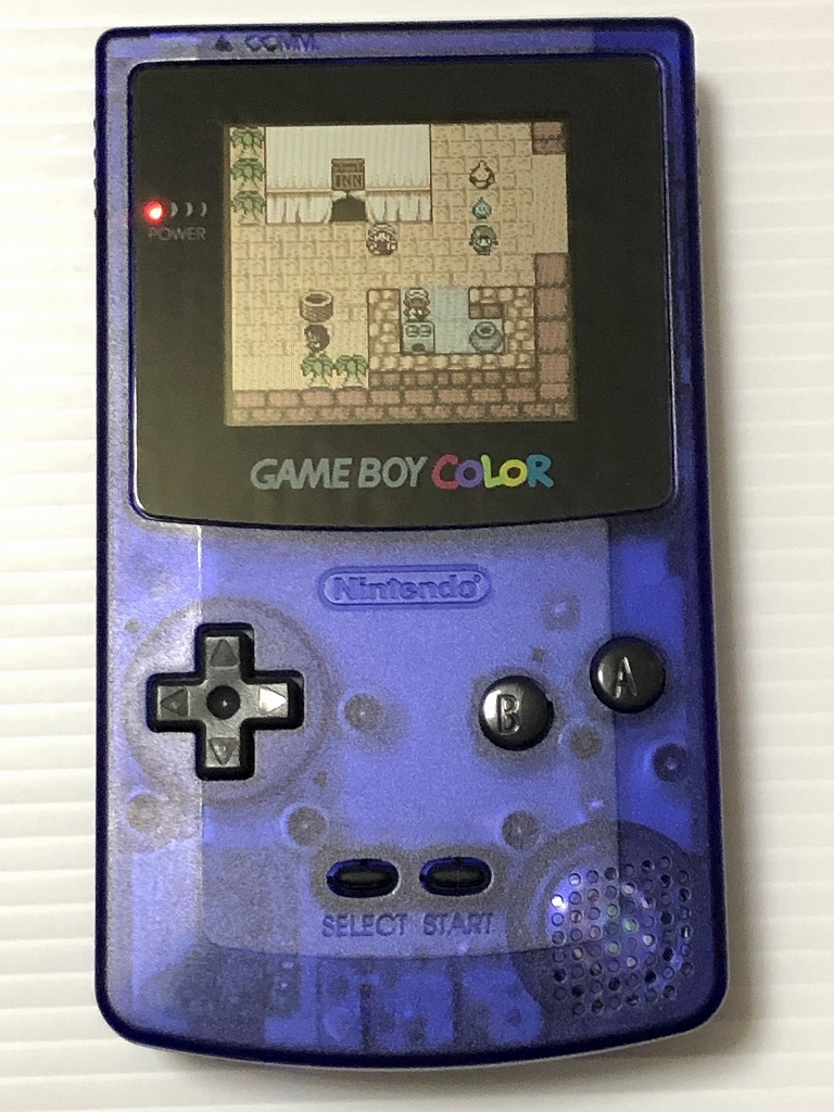 動作確認済】ゲームボーイカラー ミッドナイトブルー ソフト付き 動作確認済】ゲームボーイカラー ミッドナイトブルー ソフト付き