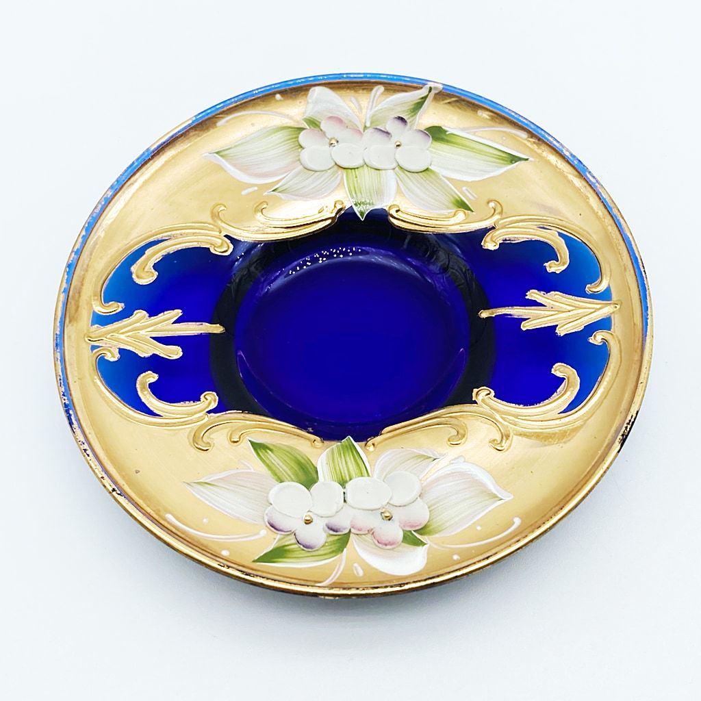 MURANO ムラノ 金彩 ブルー ミルフィオリ ミルクピッチャー MURANO ムラノ 金彩 ブルー ミルフィオリ ミルクピッチャー