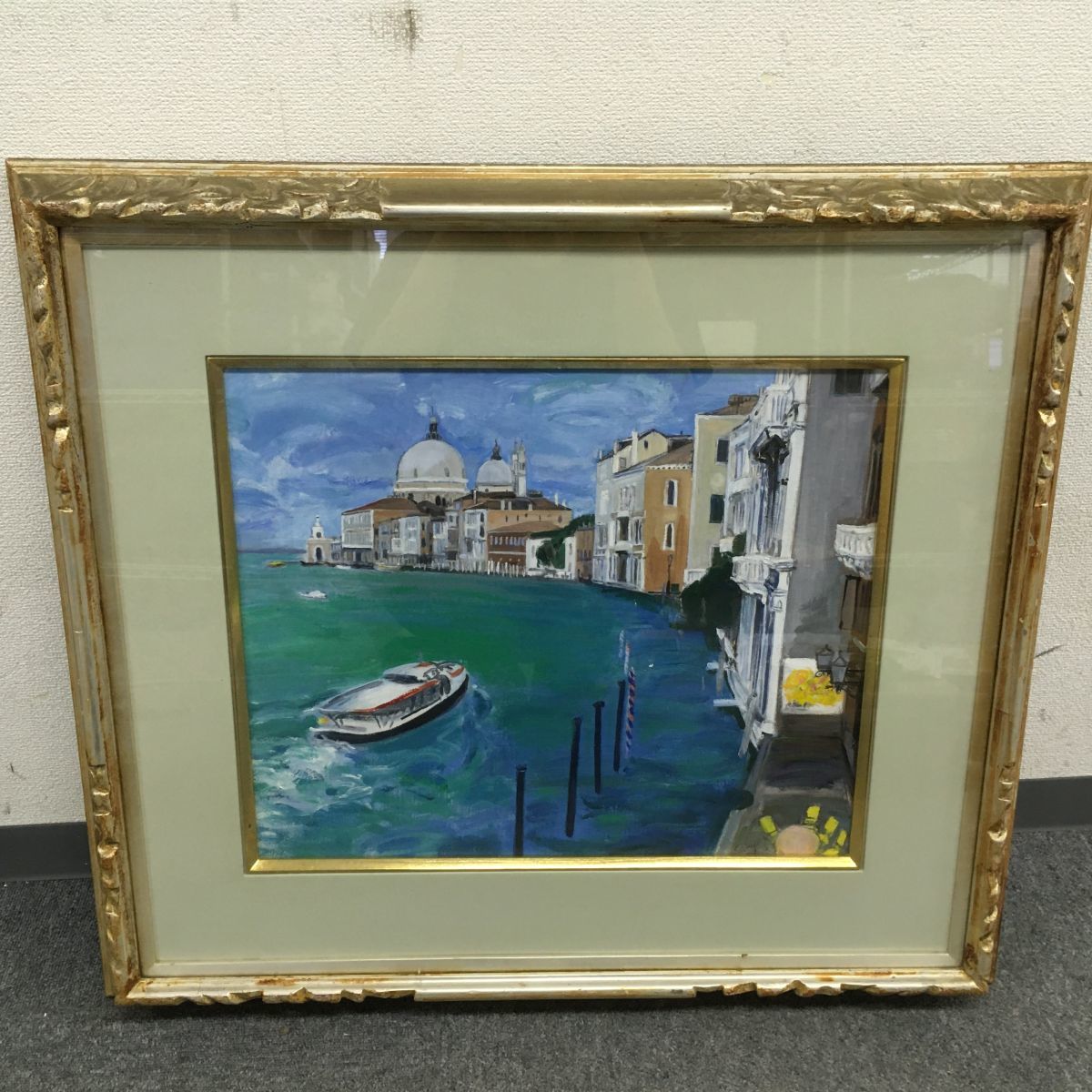 D218 116 山東洋 油絵 ベニス大運河 風景画 船 画約36 5 44cm 額約69 5 72cm インテリア 自然 風景画 売買されたオークション情報 Yahooの商品情報をアーカイブ公開 オークファン Aucfan Com