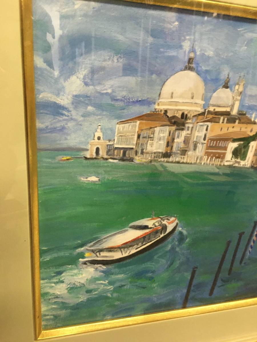 D218 116 山東洋 油絵 ベニス大運河 風景画 船 画約36 5 44cm 額約69 5 72cm インテリア 自然 風景画 売買されたオークション情報 Yahooの商品情報をアーカイブ公開 オークファン Aucfan Com