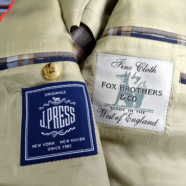 □J.PRESS Jプレス 新品 春夏 定価5.2万 英国製生地 FOXBROTHERS社 □J.PRESS Jプレス 新品 春夏 定価5.2万 英国製生地 FOXBROTHERS社