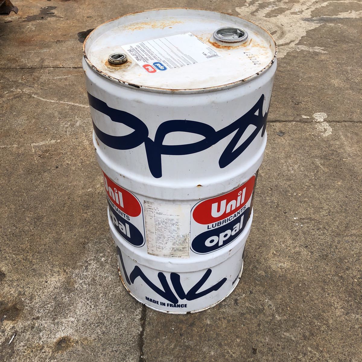 60L ドラム缶 ペール缶 Unil oPal 空き缶 蓋付き DIY用 焼却炉 BBQ 