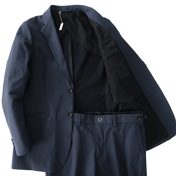 新品 DESCENTE デサント 春夏 ストレッチ セットアップ スーツ YA6(やや細身L) 薄紺 【J55759】 高機能 メンズ ビジネス シングル ネイビー
