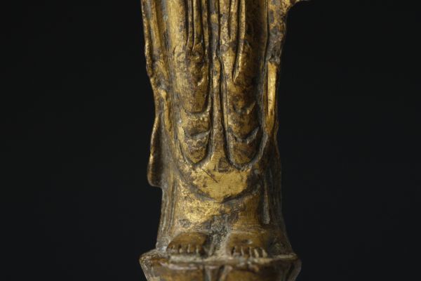 鍍金仏 新羅 LIG時代朝鮮仏教美術 高麗 銅製 9㎝ 仏像 [.WT 金銅阿弥陀