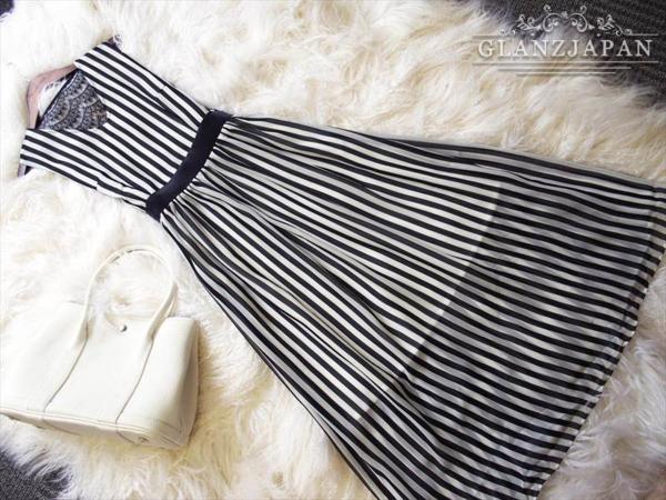 GJ41*新11-13号XL*黒×白*品格漂う大人のカジュアルロングワンピ