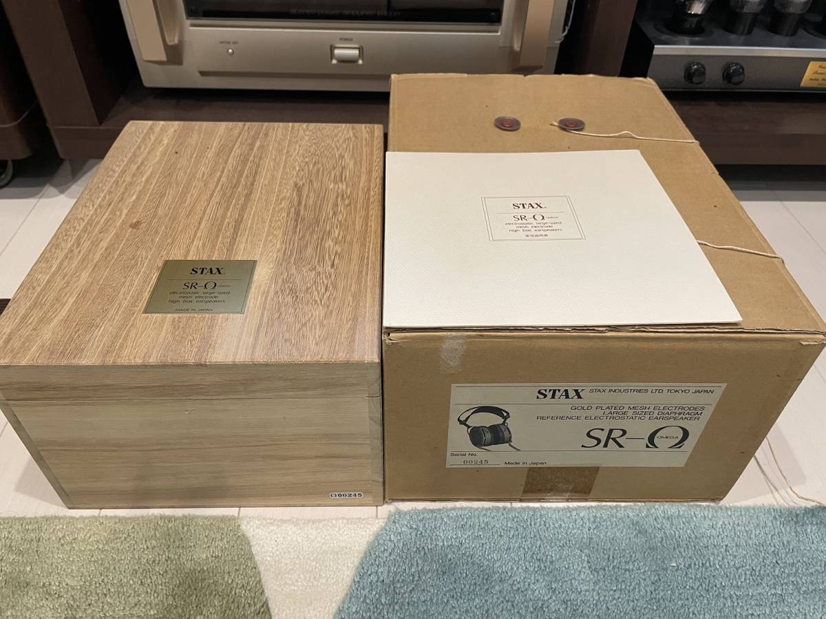 STAX 初代 SR-Ω 元箱あり。金メッシュ固定極オリジナル品です。_2