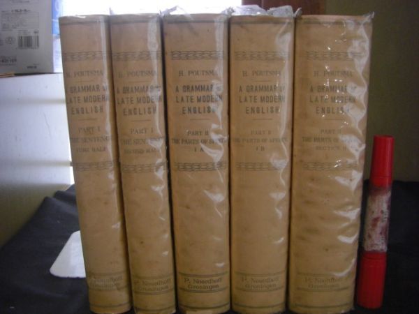 洋書 A grammar of late modern English 全5冊揃 H. Poutsma 後期現代英語