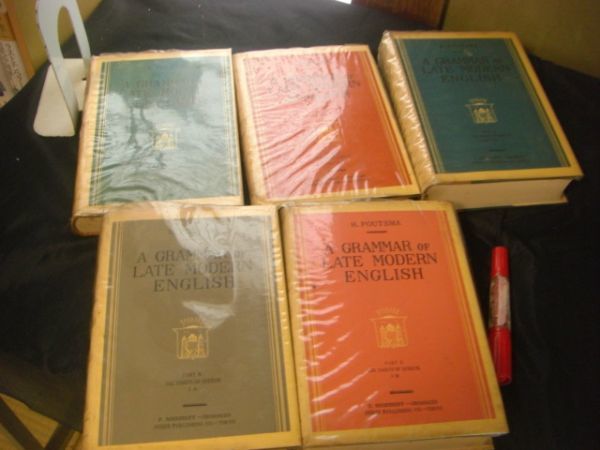 洋書 A grammar of late modern English 全5冊揃 H. Poutsma 後期現代英語