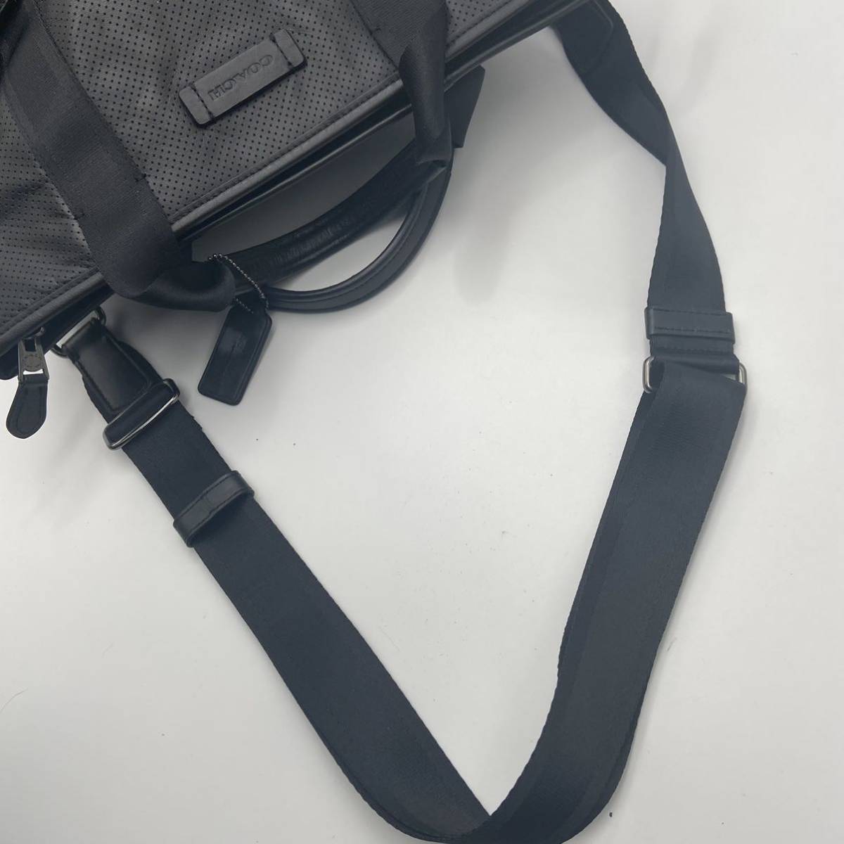 1円《未使用級》コーチ COACH ビジネスバッグ 2way パンチング トート