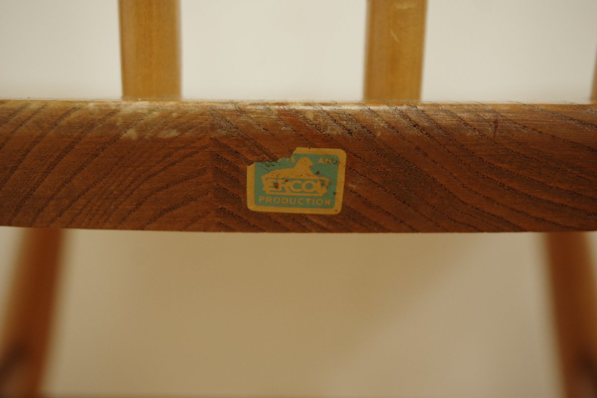 英国 ercol アーコール ダイニングチェア 【E】 フープバック 4本