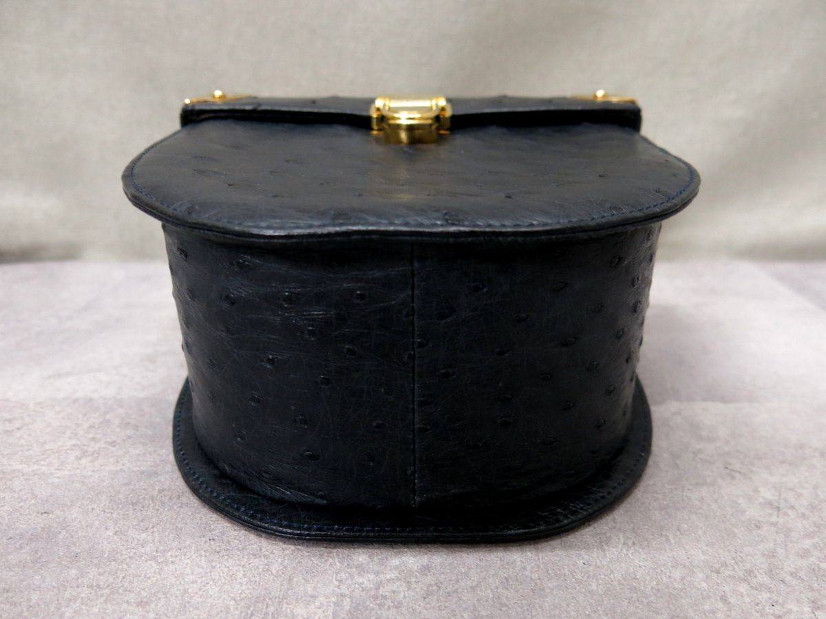 ○超美品○BALLY バリー○オーストリッチ 本 だちょう 革○ミニ ハンド
