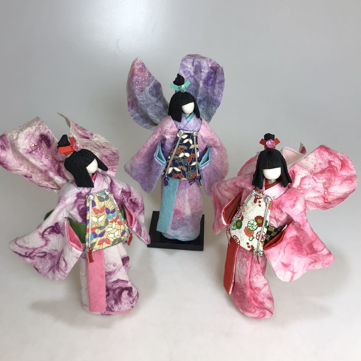 1 和紙人形 姫 3点 羽根のように舞う 舞姫 女の子 着物 日本人形 個人創作 作品 和風インテリア 0328 日本人形 売買されたオークション情報 Yahooの商品情報をアーカイブ公開 オークファン Aucfan Com