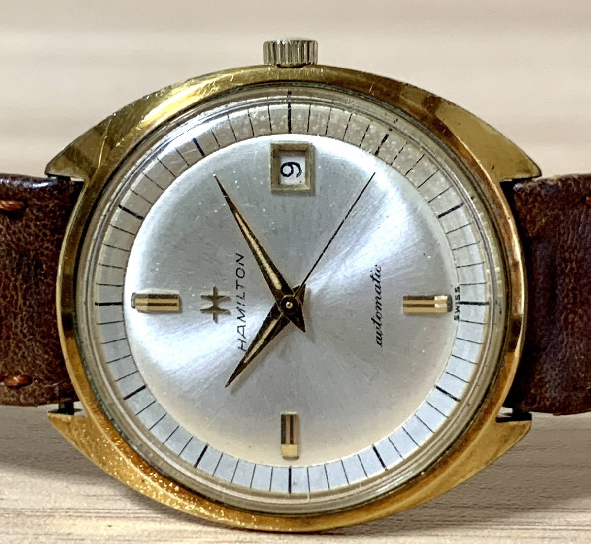 1円〜H 流通少 HAMILTON ハミルトン Ref.64005-4 シルバー文字盤 