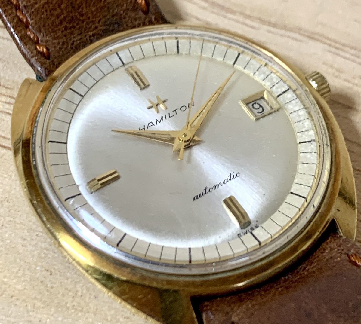 1円〜H 流通少 HAMILTON ハミルトン Ref.64005-4 シルバー文字盤 