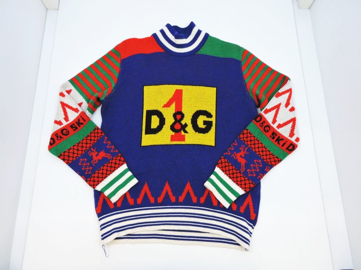 定番，正規品 B124S765 DOLCE & GABBANA / D&G / ドルチェ & ガッバーナ SKi スキー ロゴ ニット サイズ34 イタリア製 オールド セーター 品(その他)｜売買されたオークション情報、yahooの商品情報をアーカイ その他