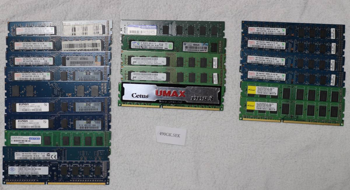 人気セール，得価 hynix Kingston M elixir samsung など PC3-2GB x15枚 PC3-1GB x6枚 合計36GB まとめて メモリ＃490GK0328SEK(2GB)｜売買されたオークション情報、yahooの商品情報をアーカイブ公開 - オークファン DIMM