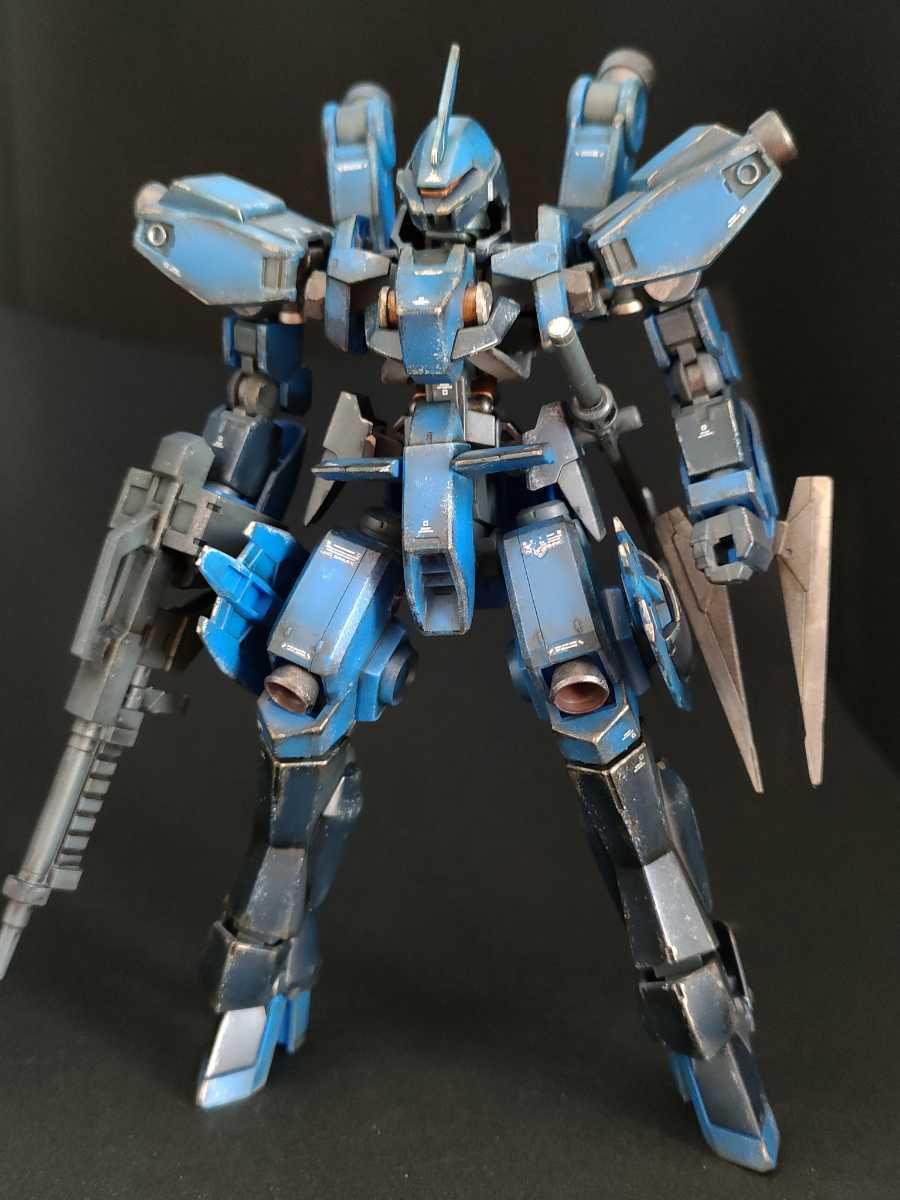 ガンプラ完成品HG シュバルベグレイズ マクギリス機 ウェザリング塗装