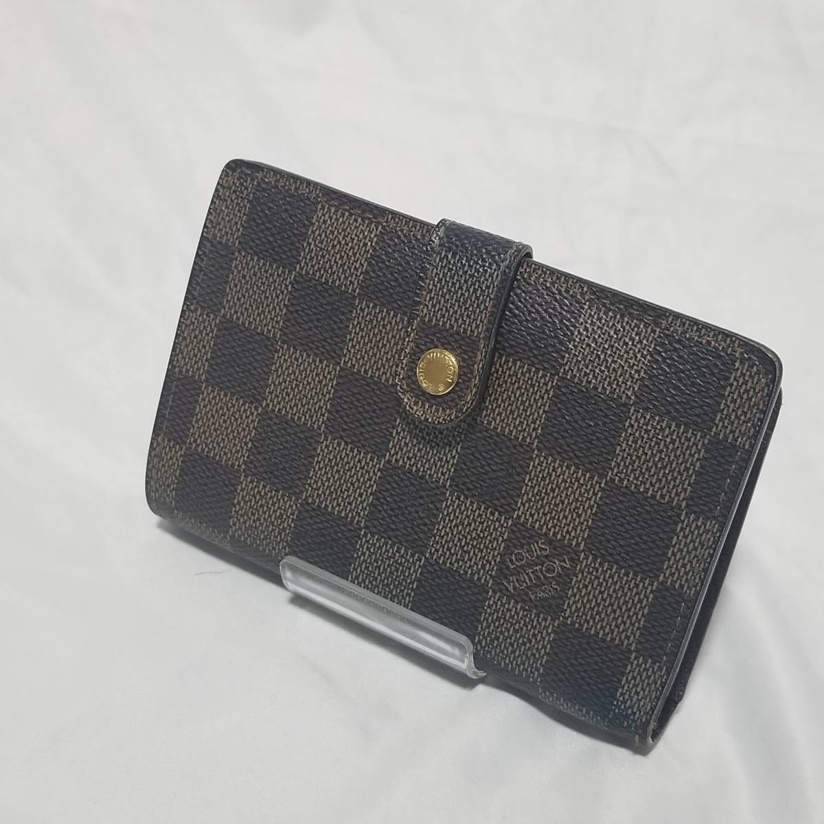 【1スタ】【格安】Louis Vuitton ルイヴィトン ポルトフォイユ ヴィエノワ ダミエ ゴールド金具 ブラウン コンパクト財布 二つ折り ルイヴィトン VUITTON LOUIS コンパクト ■LOUIS 保存袋ありEAAL2074