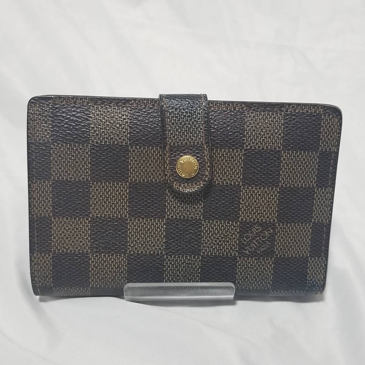 【1スタ】【格安】Louis Vuitton ルイヴィトン ポルトフォイユ ヴィエノワ ダミエ ゴールド金具 ブラウン コンパクト財布 二つ折り ルイヴィトン VUITTON LOUIS コンパクト ■LOUIS 保存袋ありEAAL2074