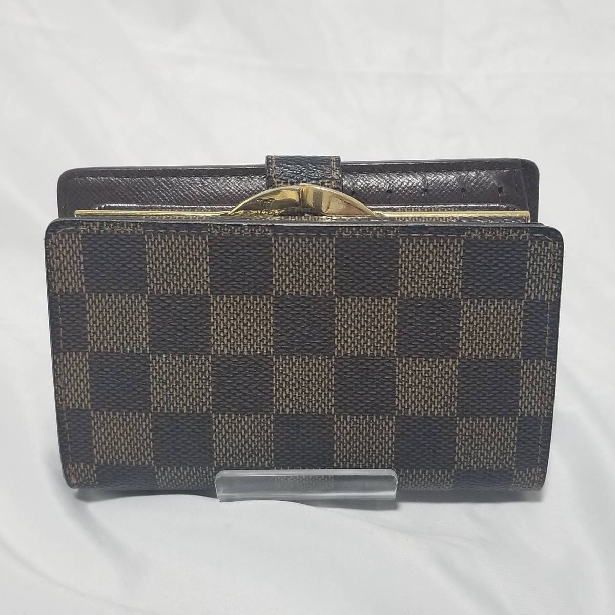 【1スタ】【格安】Louis Vuitton ルイヴィトン ポルトフォイユ ヴィエノワ ダミエ ゴールド金具 ブラウン コンパクト財布 二つ折り ルイヴィトン VUITTON LOUIS コンパクト ■LOUIS 保存袋ありEAAL2074