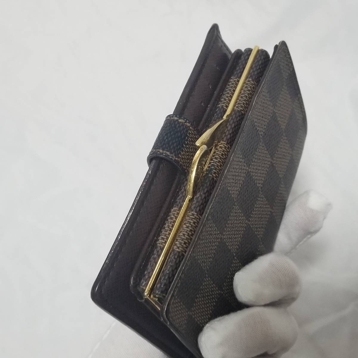 【1スタ】【格安】Louis Vuitton ルイヴィトン ポルトフォイユ ヴィエノワ ダミエ ゴールド金具 ブラウン コンパクト財布 二つ折り ルイヴィトン VUITTON LOUIS コンパクト ■LOUIS 保存袋ありEAAL2074