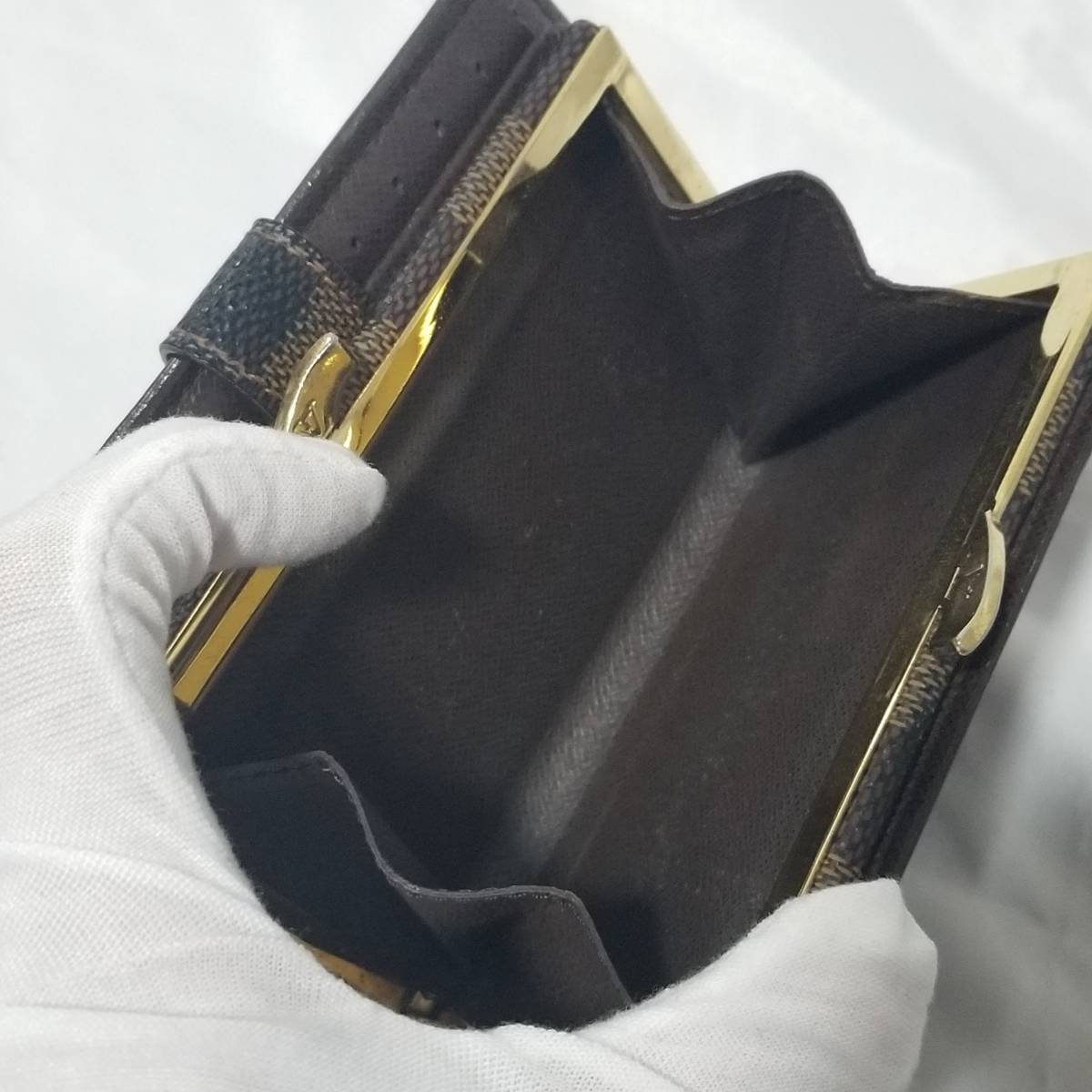 【1スタ】【格安】Louis Vuitton ルイヴィトン ポルトフォイユ ヴィエノワ ダミエ ゴールド金具 ブラウン コンパクト財布 二つ折り ルイヴィトン VUITTON LOUIS コンパクト ■LOUIS 保存袋ありEAAL2074