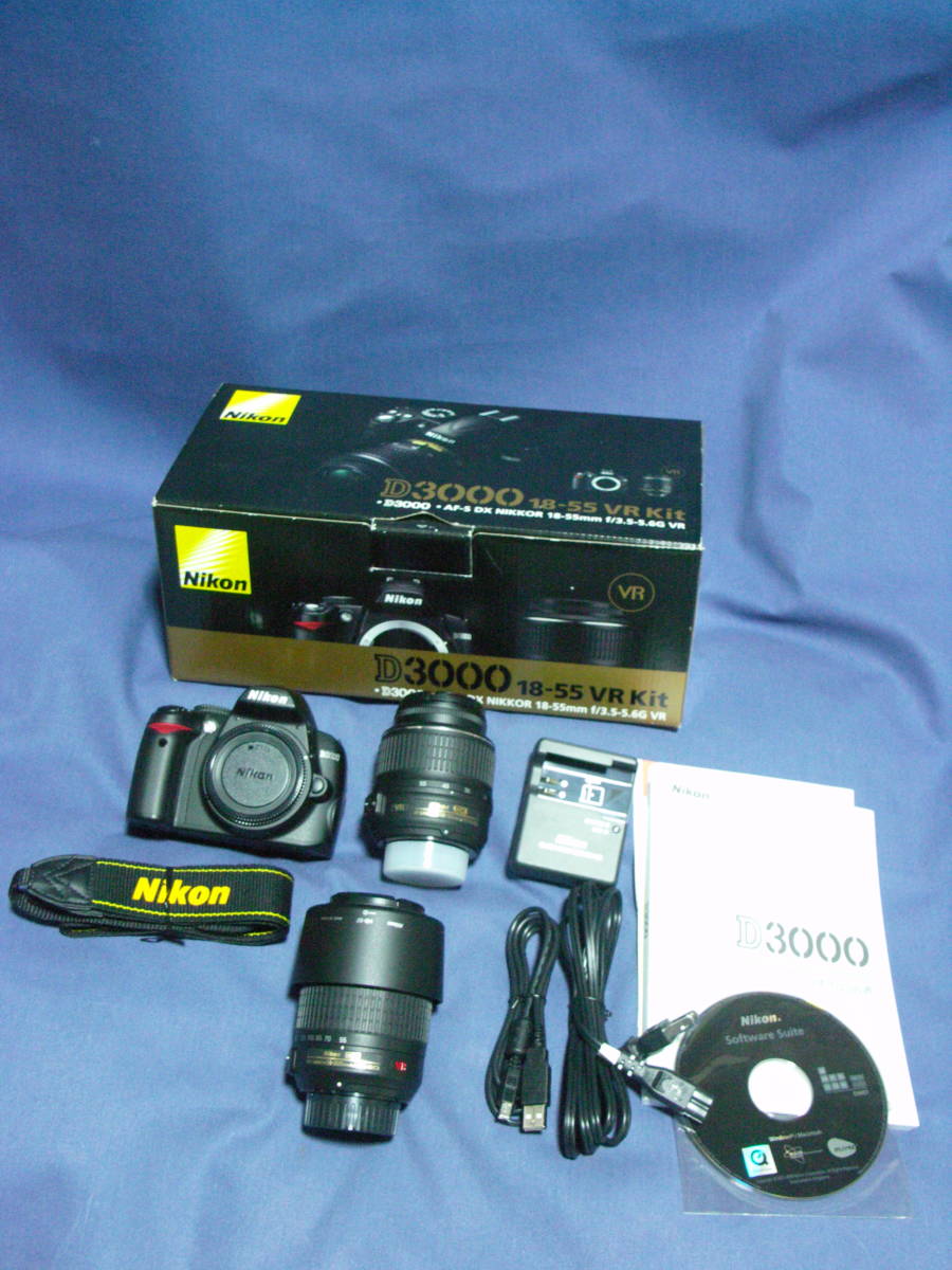 ジャンク品 Nikon D3000 18-55mm 55-200mm セット ジャンク品 Nikon