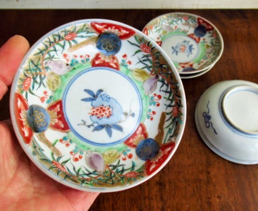古伊万里 | 明治時代 日々の暮らしを iichi D75 5客 鶉文四