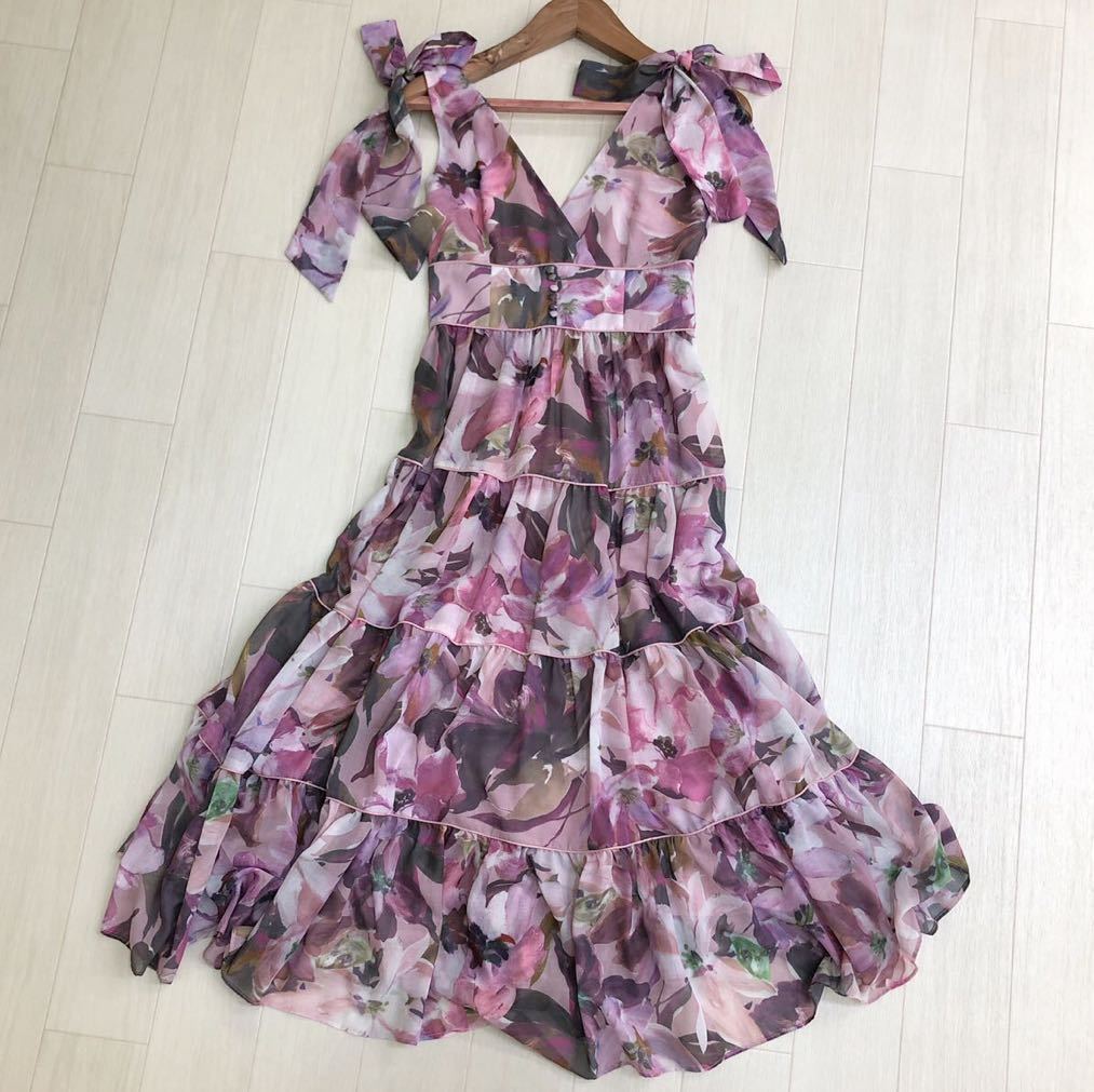 EIMY ゴルフ ウェア エイミー ノースリーブ ワンピース ピンク M eimy istoire ツイードタックフレアキャミワンピース （PURPLE ） eimyワンピース　エイミーイストワール　パープル　ノースリーブ