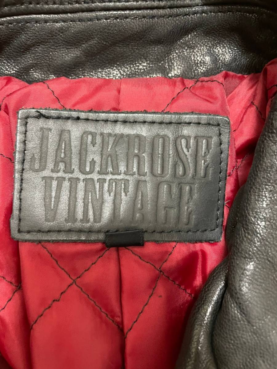 JACKROSE VINTAGE] 染め加工 ダブルライダース ゴートレザージャケット