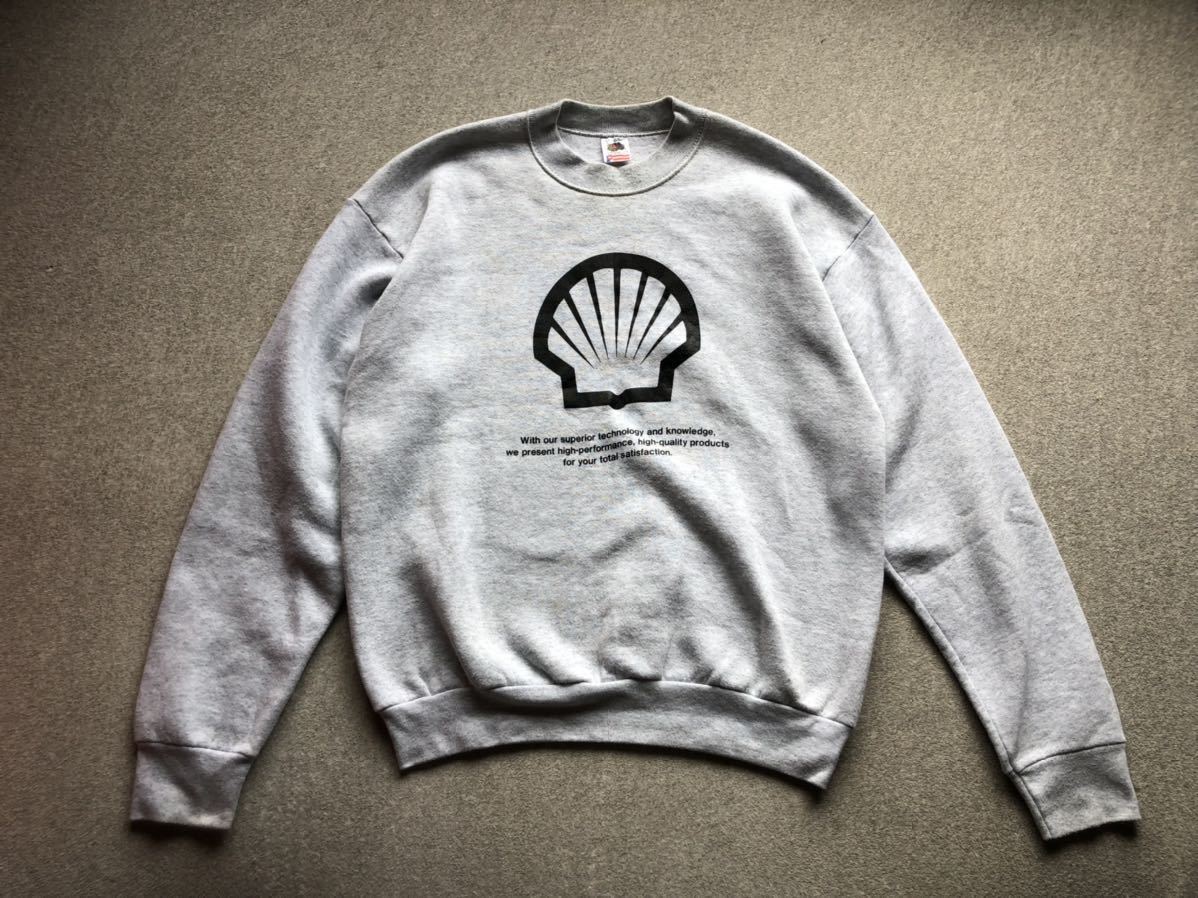 送料520円 1980年 USA製 Fruit of the Loom SHELL ガソリンスタンド 
