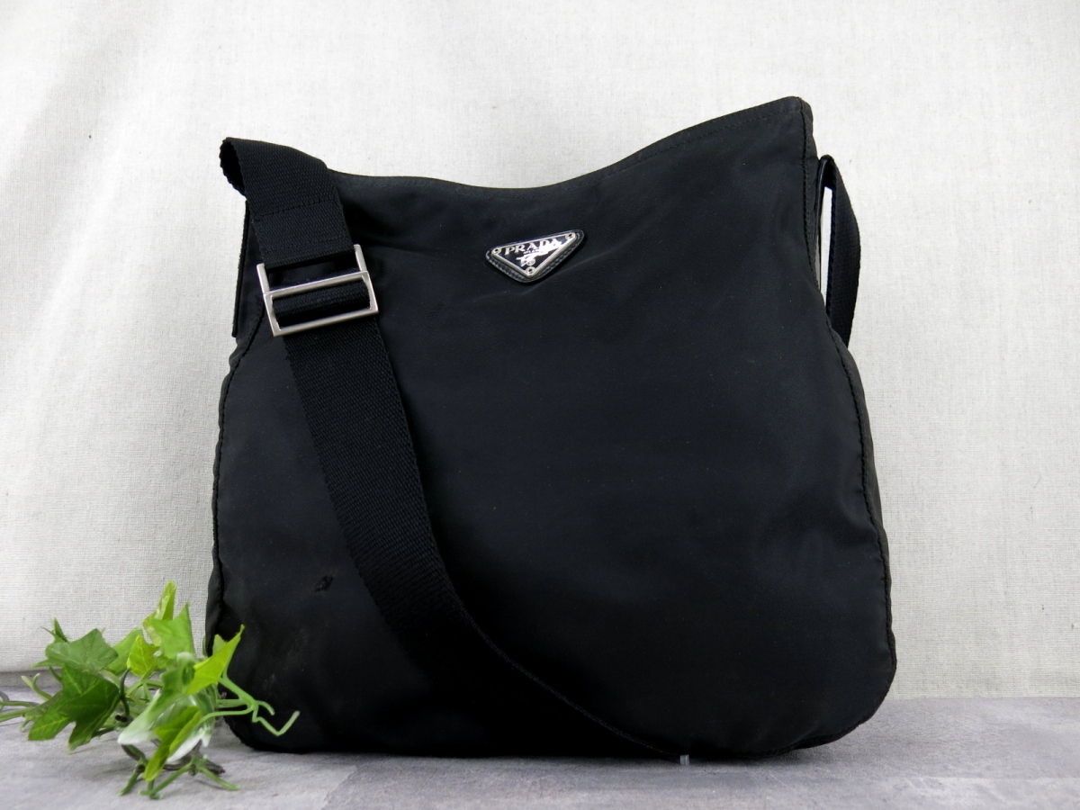○PRADA プラダ○ポコノ ナイロン カーフ レザー 本革○ショルダー 