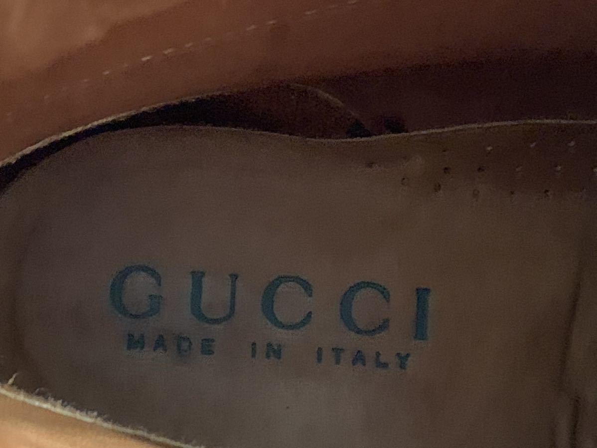 GUCCI レザーブーツ　 グッチ GUCCI レザー ゴールド金具 チャッカーブーツ ショートブーツ