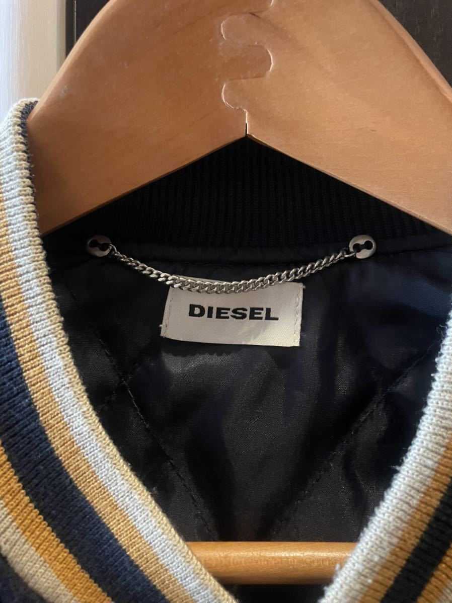 DIESEL ディーゼル スタジャン アウター ジャケット トップス Sサイズ ポリエステル メンズ レディース ユニセックス ネイビー デニム DIESEL スタジャン ディーゼル DIESEL(ディーゼル) XL以上 バック