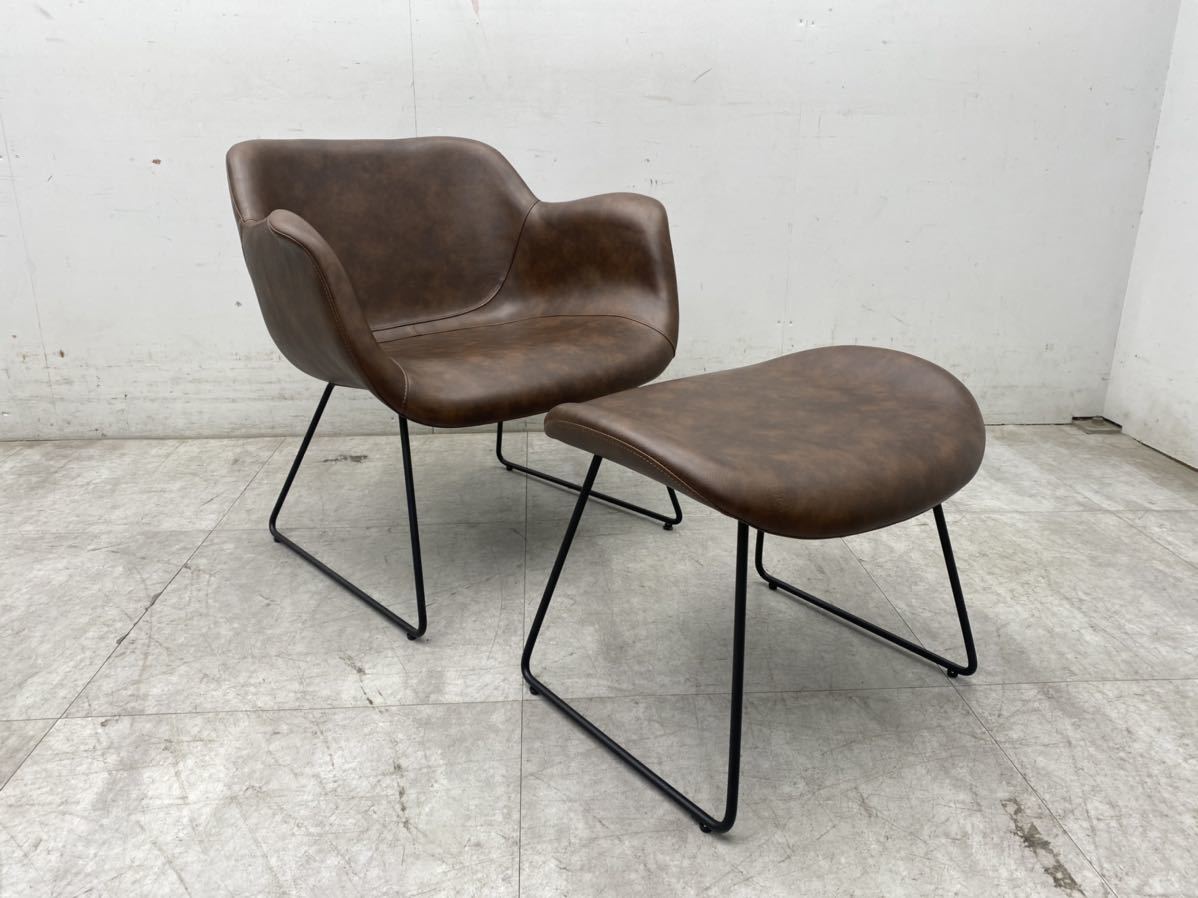 a.depeche(アデペシュ) パニッシュ ラウンジチェア ブラウン 椅子 2