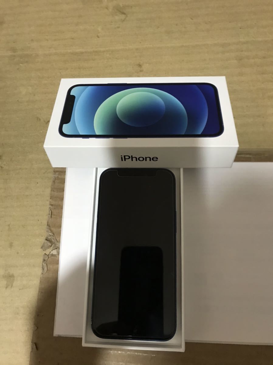 アップル iphone apple iPhone12 mini 64GB ブルー 美品 本体とケース