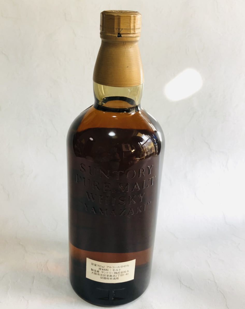 山崎12年 ピュアモルト ウイスキー 特級 向獅子4516 初期ラベル 760ml