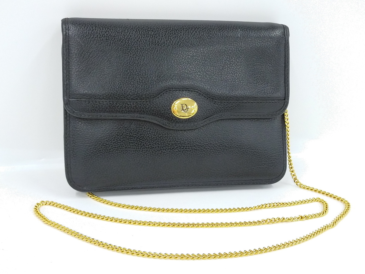 新作入荷，正規品 クリスチャンディオール Christian Dior チェーンショルダーバッグ レザー ブラック 836 Jコレ(その他)｜売買されたオークション情報、yahooの商品情報をアーカイブ公開 - オークファン かばん、バッグ
