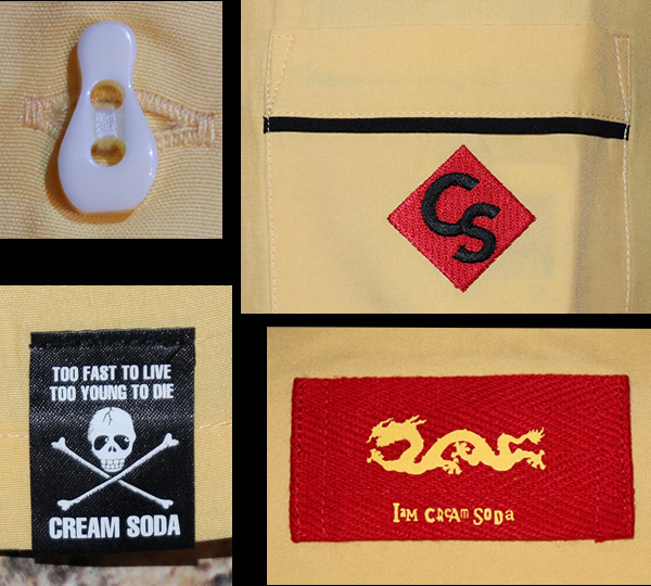 XL】CREAM SODA クリームソーダ CSラグランスリーブボウリングシャツ