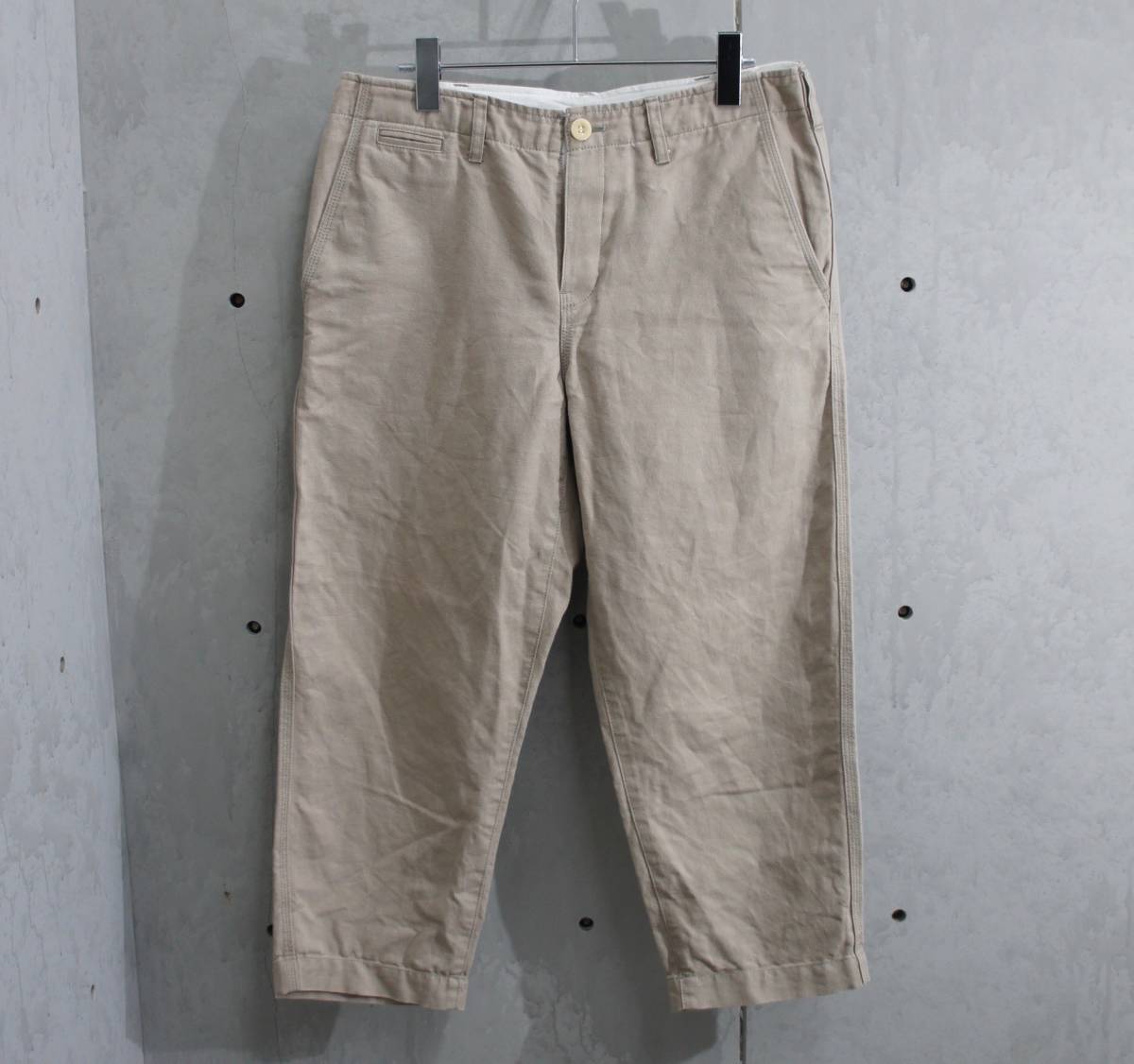 【美品!!】sacai(サカイ) リネン混紡 クロップド テーパーシルエットパンツ Beige/Size 1