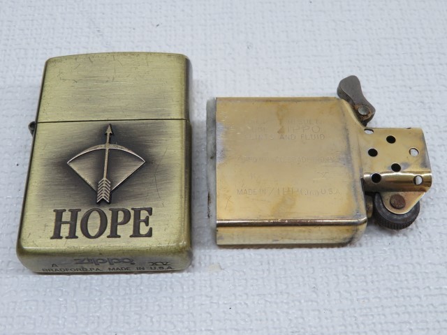 セット☆Zippo HOPE オイルライター 99年1月 ジッポ ホープ フリント 