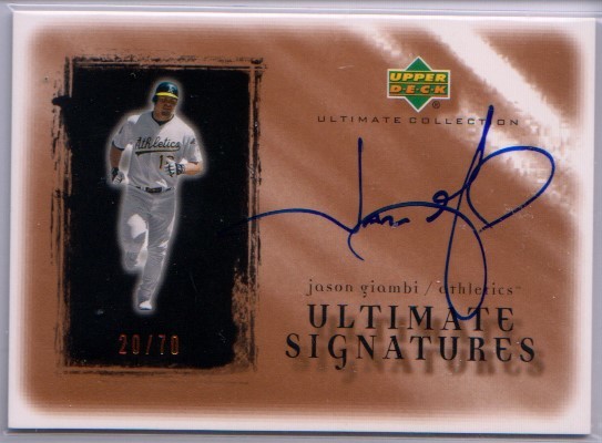 新着順 Jason Giambi ジェイソン・ジアンビ Auto 直筆サイン 70枚限定