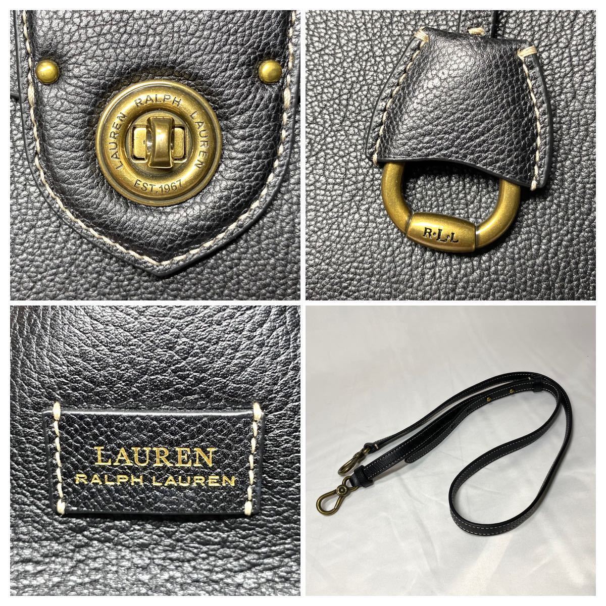 □未使用□ Ralph Lauren ラルフローレン リッキー ハンドバッグ 
