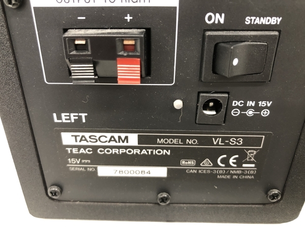 TASCAM VL-S3 スピーカーペア オーディオ 音響機器 中古 S6386224