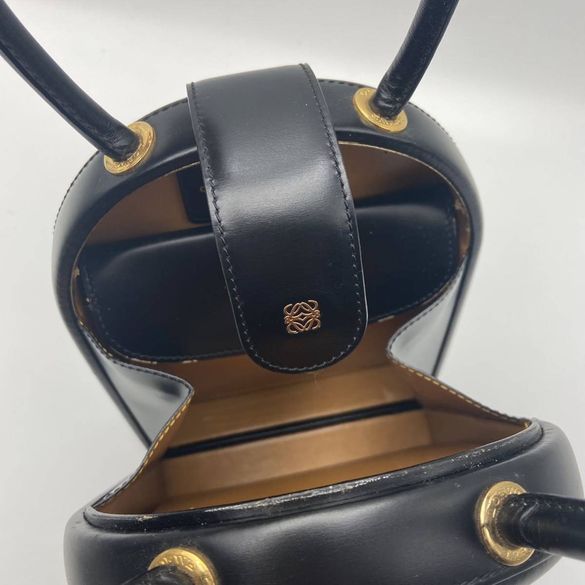 1円《幻の一品》ロエベ LOEWE ハンドバッグ トートバッグ 丸型 円筒 
