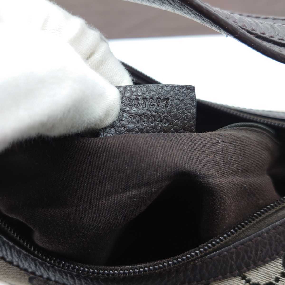 1円 【極美品・最高級】 GUCCI グッチ GG柄 金具 ハーフムーン 三日月