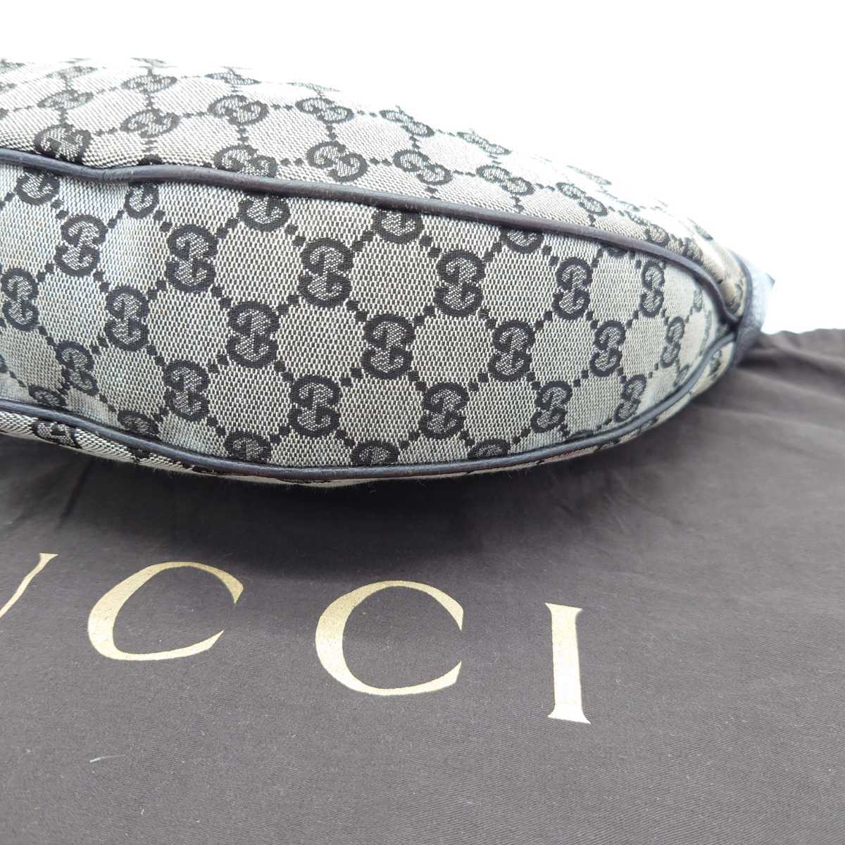 1円 【極美品・最高級】 GUCCI グッチ GG柄 金具 ハーフムーン 三日月 