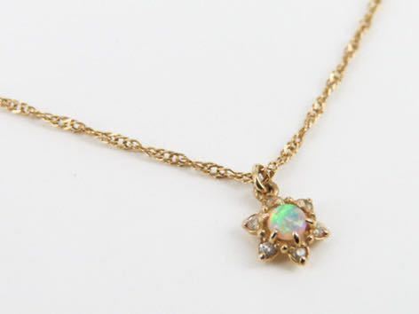 agete アガットK10YG 10金 ネックレス おしゃれ チェーン 中古
