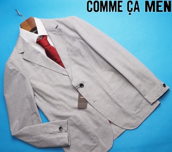 新品サンプル 定価4.2万円 COMME CA MEN コムサメン ウール混 ジャケット54C(AB9)黒(05) 07-9999 大きいサイズ CA コムサメン COMME Mサイズ 0 トロピカルウール